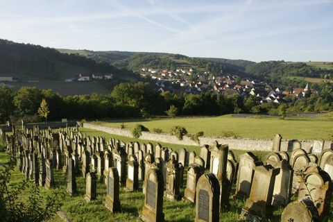 Sicht auf Hohebach vom Judenfriedhof aus