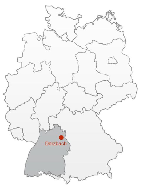 Dörzbach auf der Deutschlandkarte