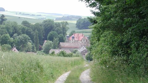 Meßbach mit Blick auf das Schloss